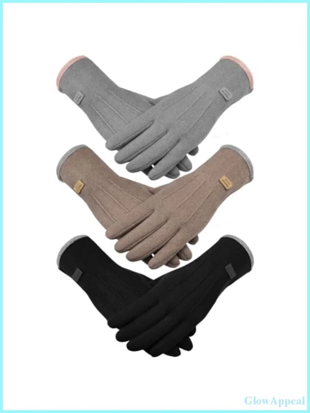 Women's Winter Gloves 3-Pack Touch Screen Windproof Fleece Lined